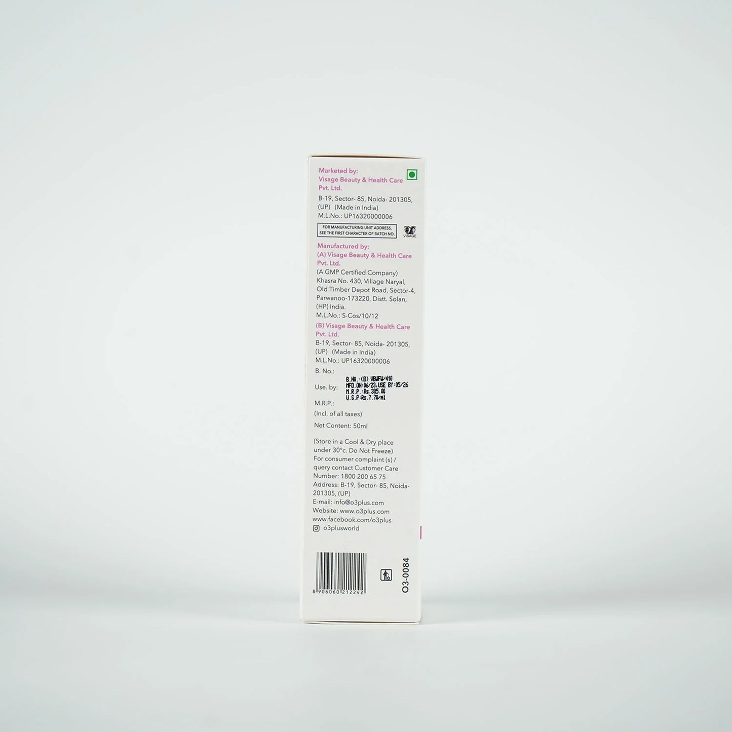 O3+ Brightening & Whitening Face Wash for Radiant Skin (50g)
