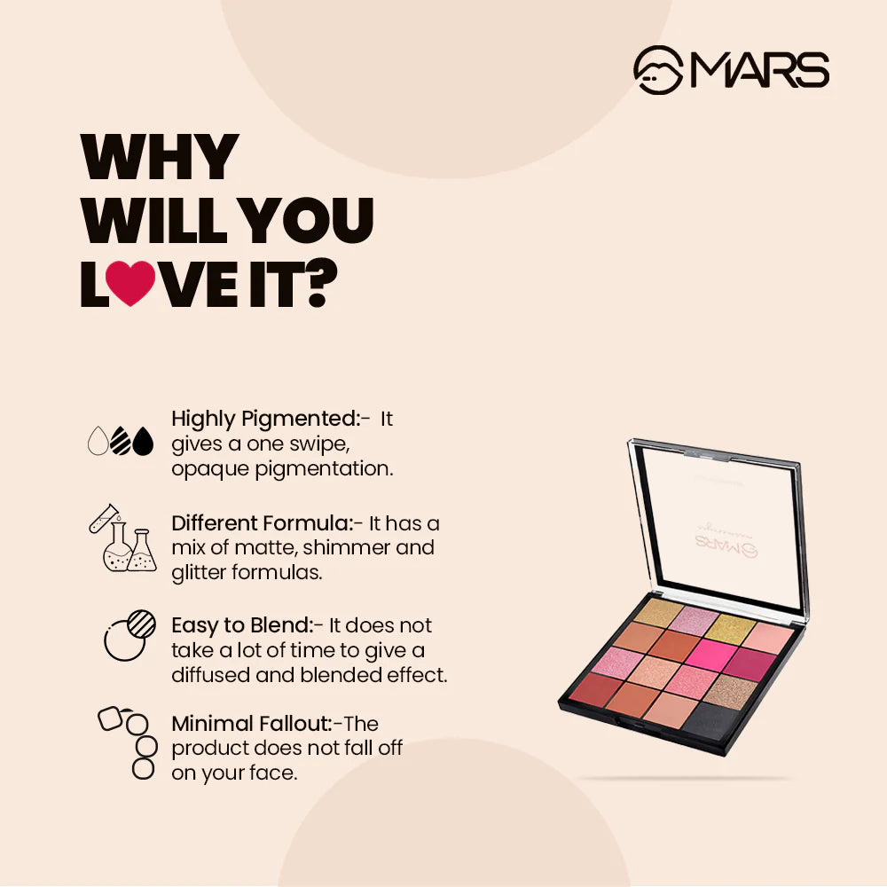 MARS 16 Color Eyeshadow Palette- Mesmereyes