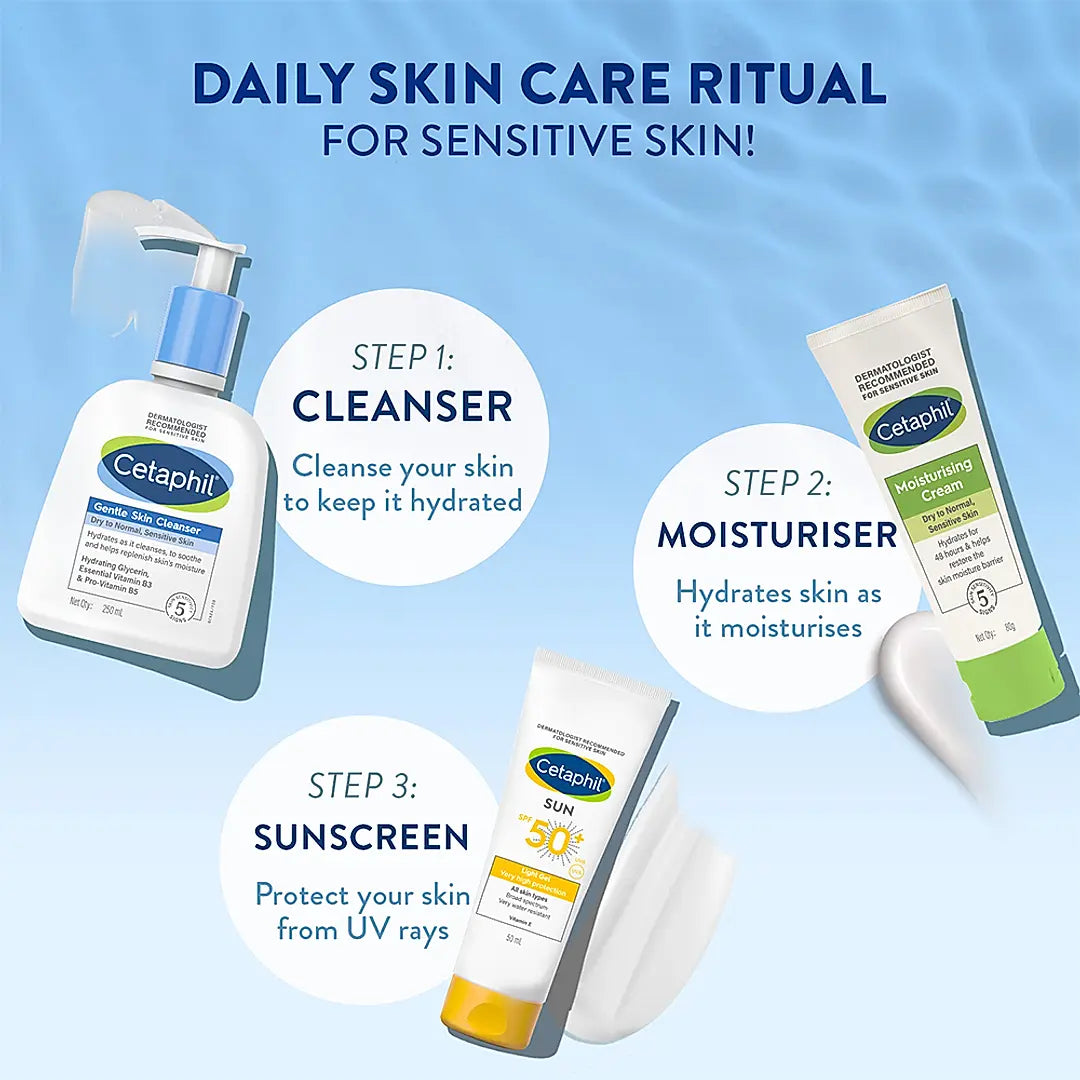 CETAPHIL Gentle Skin Cleanser 250ml with Niacinamide and Pro-Vitamin B5 | Dermatologist Recommended for Dry to Normal Sensitive Skin