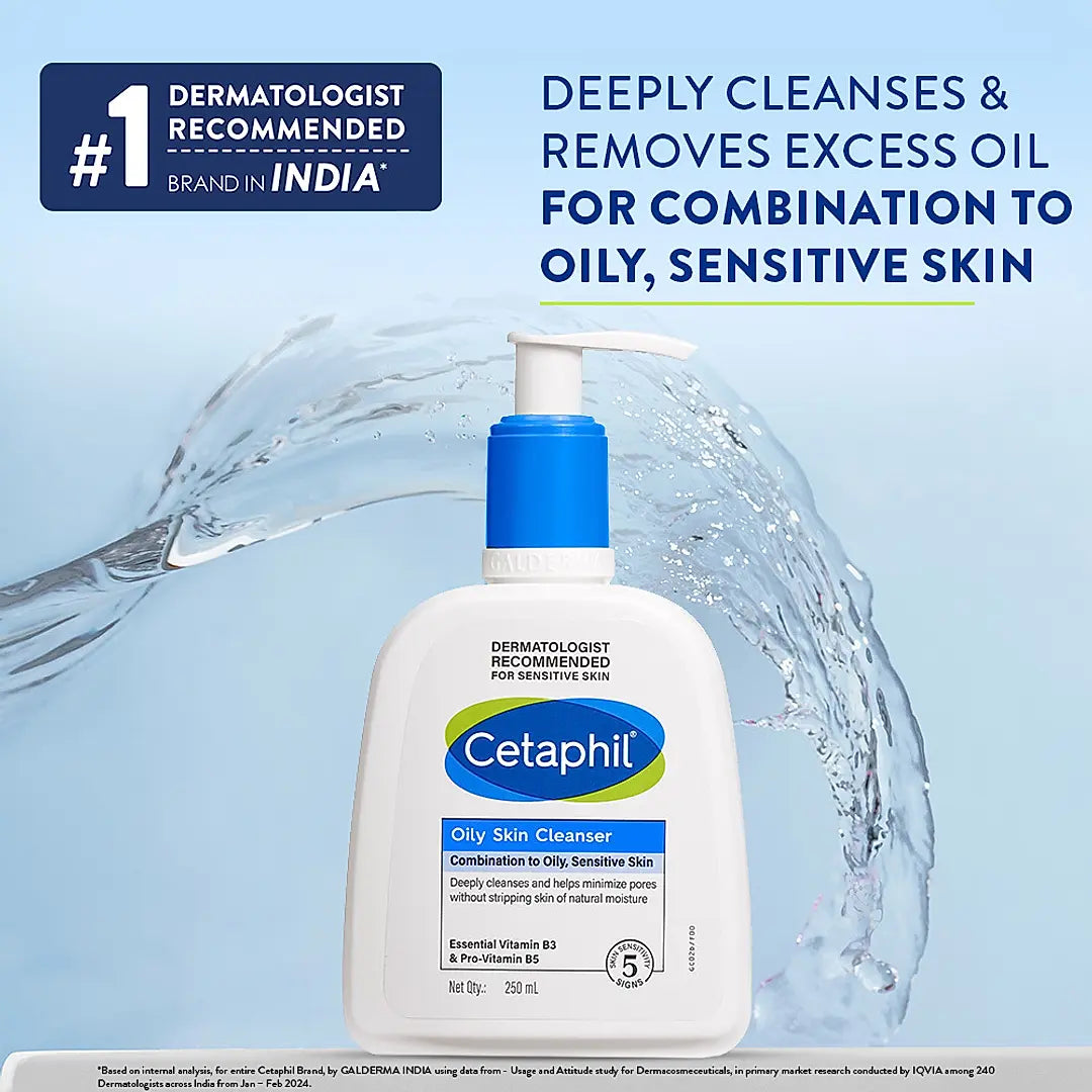CETAPHIL Cetaphil Oily Skin Cleanser 250ml | Dermat Recommended| Combination to Oily Skin