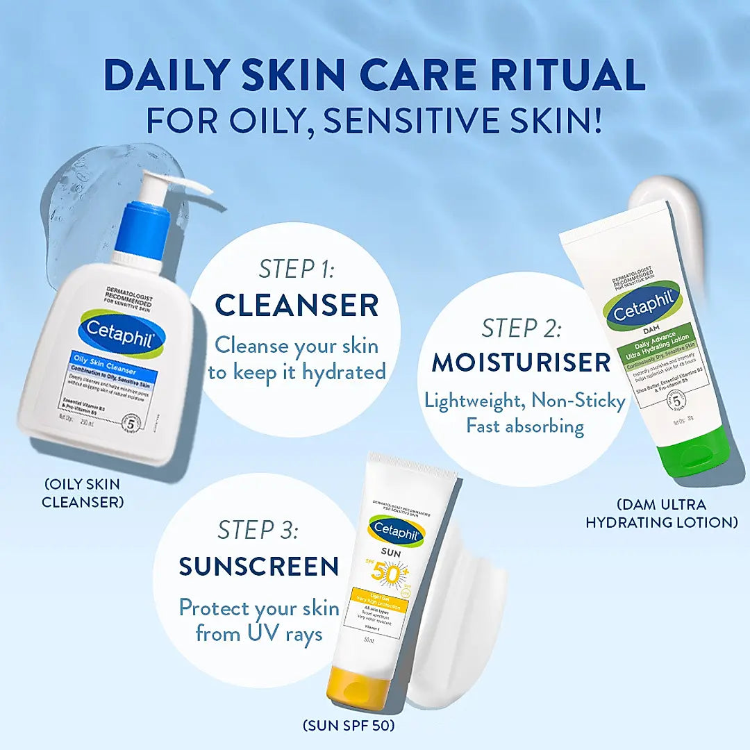 CETAPHIL Cetaphil Oily Skin Cleanser 250ml | Dermat Recommended| Combination to Oily Skin