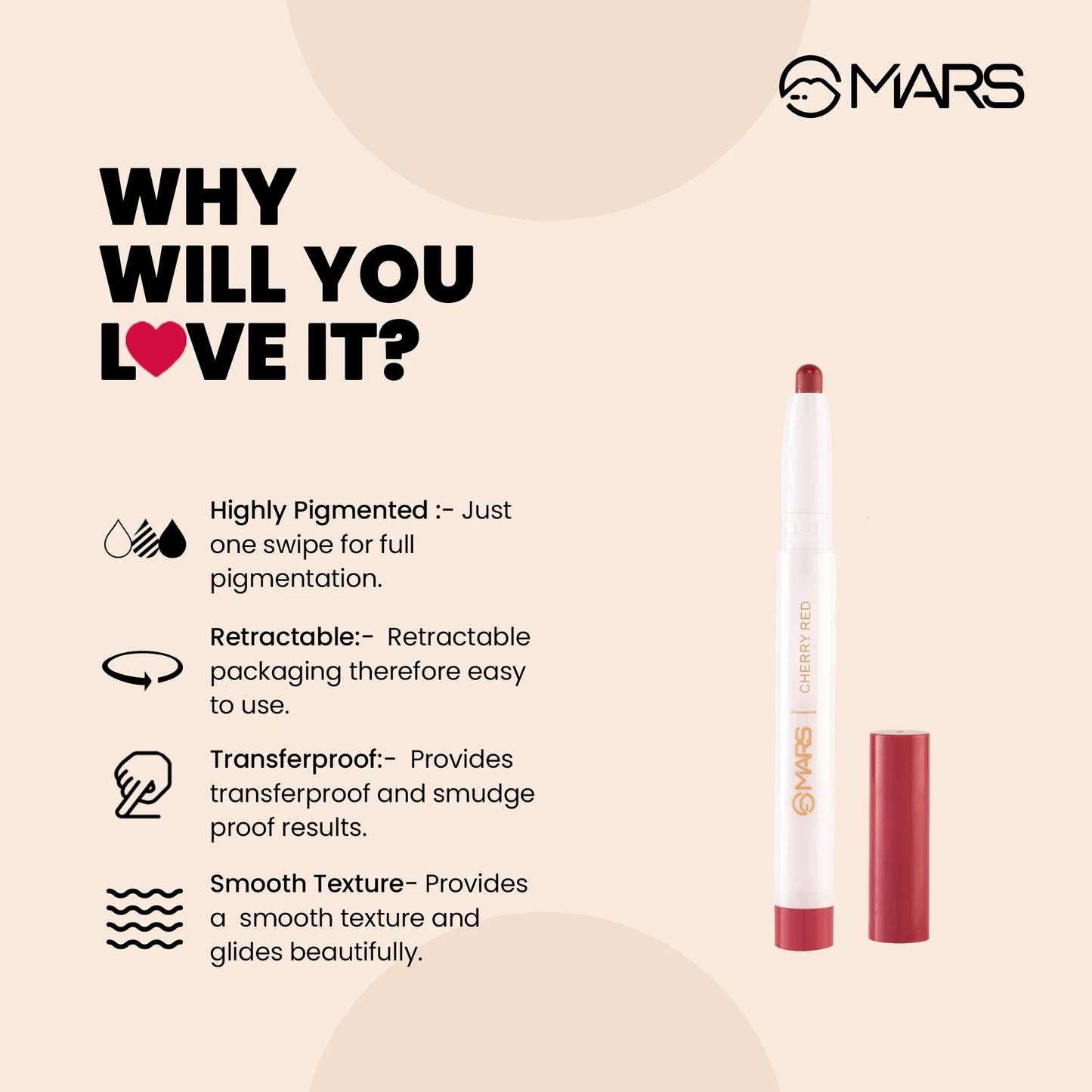 MARS Retractable Lip Crayon | Poppins