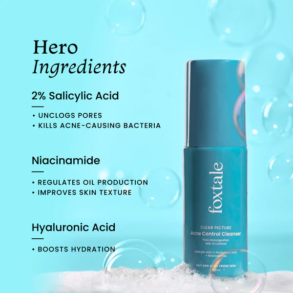 FOXTALE Acne Control Cleanser with Salicylic Acid