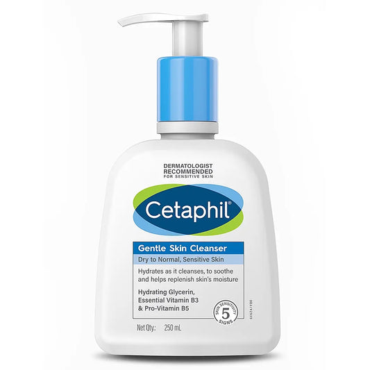 CETAPHIL Gentle Skin Cleanser 250ml with Niacinamide and Pro-Vitamin B5 | Dermatologist Recommended for Dry to Normal Sensitive Skin