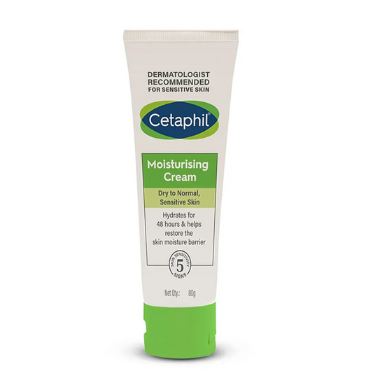 CETAPHIL Moisturising Cream 80g for Dry to Very Dry Sensitive Skin with Niacinamide and Panthenol, Dermatologist Recommended