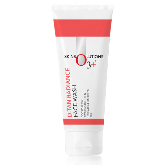 O3+ D Tan Radiance Face Wash With Vitamin C Glowing Skin and Deep Cleanses and Unifies Skin Tone (60gm)